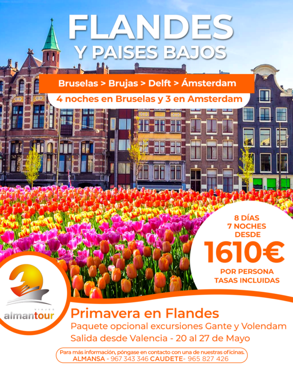 Flandes en mayo de 2026 – Viaje organizado desde Valencia