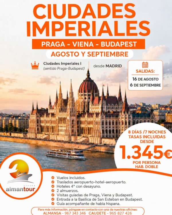 CIUDADES IMPERIALES: PRAGA · VIENA · BUDAPEST